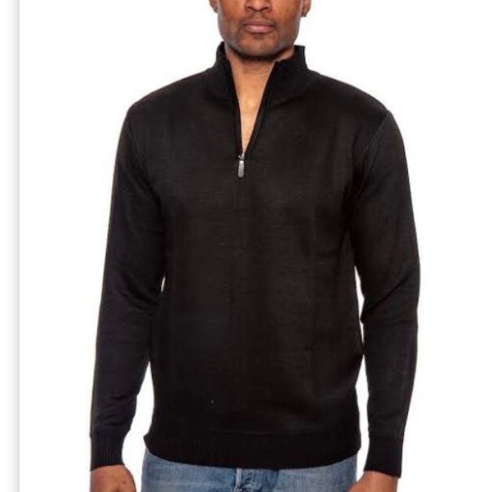 True Rock Men's Super Quarter Zip Mock Sweater